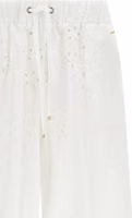 White Cotton Casual Pants 3