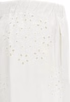 White Cotton Casual Pants 4