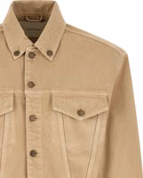 Beige Cotton Denim Jacket 3