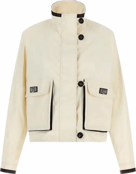 White Linen Full-Length Jacket