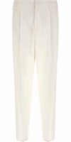White Cotton Casual Pants 1