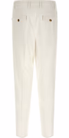 White Cotton Casual Pants 2