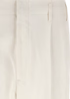 White Cotton Casual Pants 3