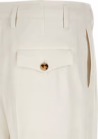 White Cotton Casual Pants 4