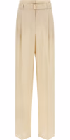 Beige Linen Casual Pants 1