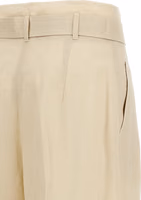 Beige Linen Casual Pants 4