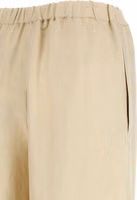 Beige Linen Casual Pants 4