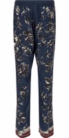 Blue Silk Casual Pants 2
