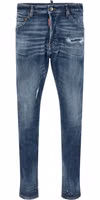 Blue Cotton Slim Fit Jeans 1