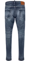 Blue Cotton Slim Fit Jeans 2