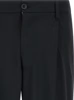 Black Polyester Casual Pants 3