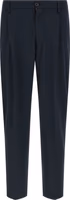 Blue Polyester Casual Pants 1