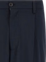 Blue Polyester Casual Pants 3