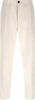 White Cotton Casual Pants 1