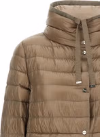 Brown Polyamide Full-Length Jacket 4
