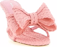 Multicolor Raffia Stiletto Heel Sandals 2