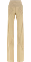 Beige Silk Flared Pants 1
