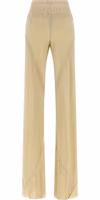 Beige Silk Flared Pants 2