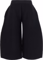Black Polyester Cropped Pants 1