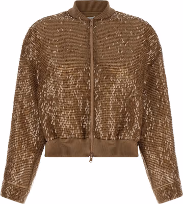 Brown Silk Cardigan