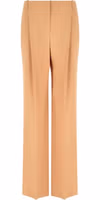 Beige Acetate Casual Pants 1