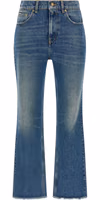 Blue Cotton Flared Jeans 1