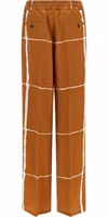 Brown Silk Casual Pants 2