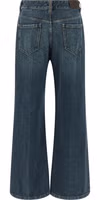 Blue Cotton Flared Jeans 2