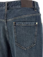 Blue Cotton Flared Jeans 4