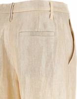 Gold Linen Casual Pants 4