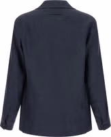 Blue Linen Full-Length Jacket 2
