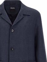 Blue Linen Full-Length Jacket 3