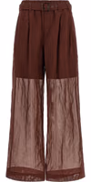 Bordeaux Cotton Flared Pants 1