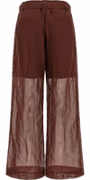 Bordeaux Cotton Flared Pants 2