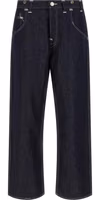 Blue Cotton Straight-Leg Jeans 1