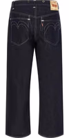 Blue Cotton Straight-Leg Jeans 2