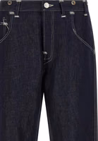 Blue Cotton Straight-Leg Jeans 3