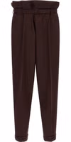 Purple Wool Casual Pants 1