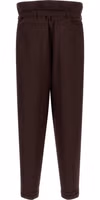 Purple Wool Casual Pants 2