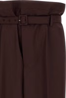 Purple Wool Casual Pants 3