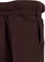 Purple Wool Casual Pants 4