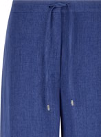 Blue Linen Casual Pants 3