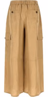 Beige Linen Cargo Pants 2