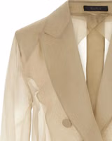 Beige Silk Blazer 3