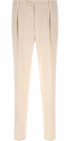 White Cotton Casual Pants 1