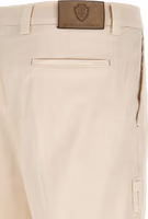 White Cotton Casual Pants 4