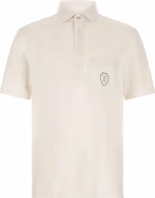 White Virgin Wool Polo Shirt