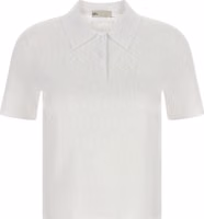 White Viscose Polo Shirt 1