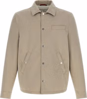 Gray Polyester Full-Length Jacket 1