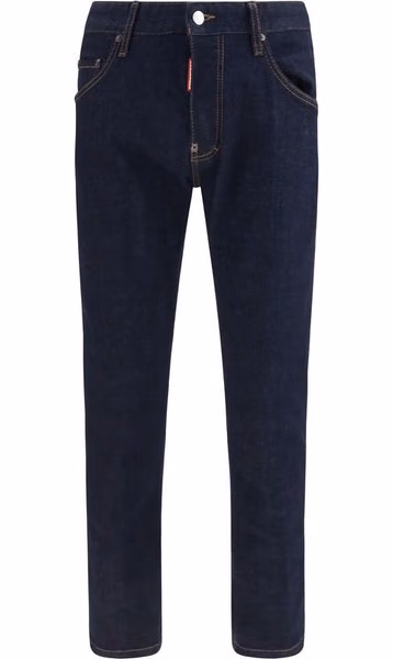 Blue Cotton Slim Fit Jeans